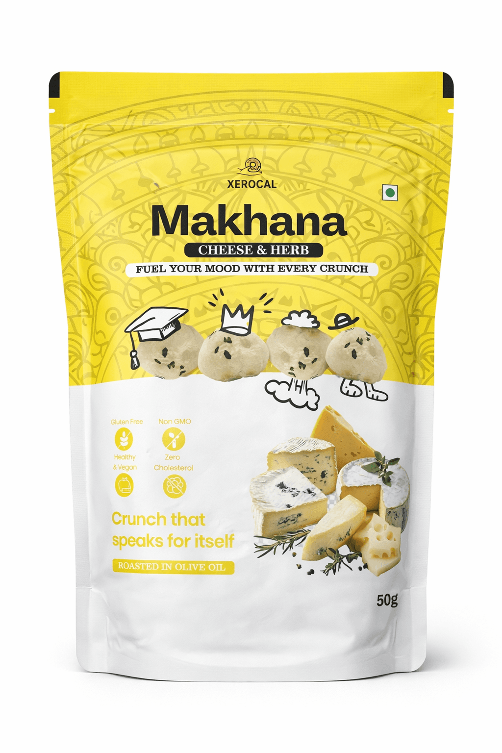 Xerocal Roasted Makhana -Cheese and Herbs