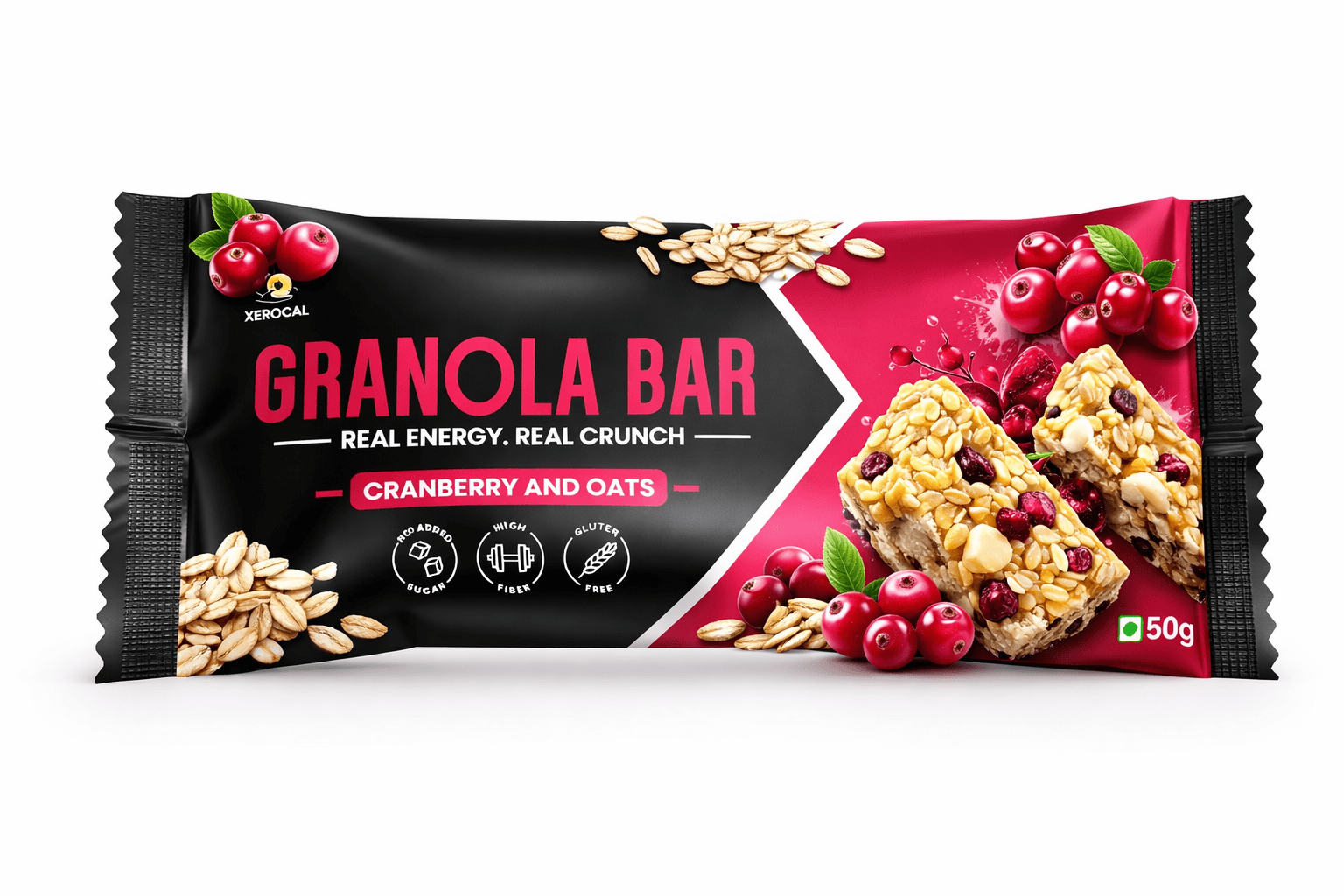 Xerocal Granola Bar - Cranbery And Oats pack of 6