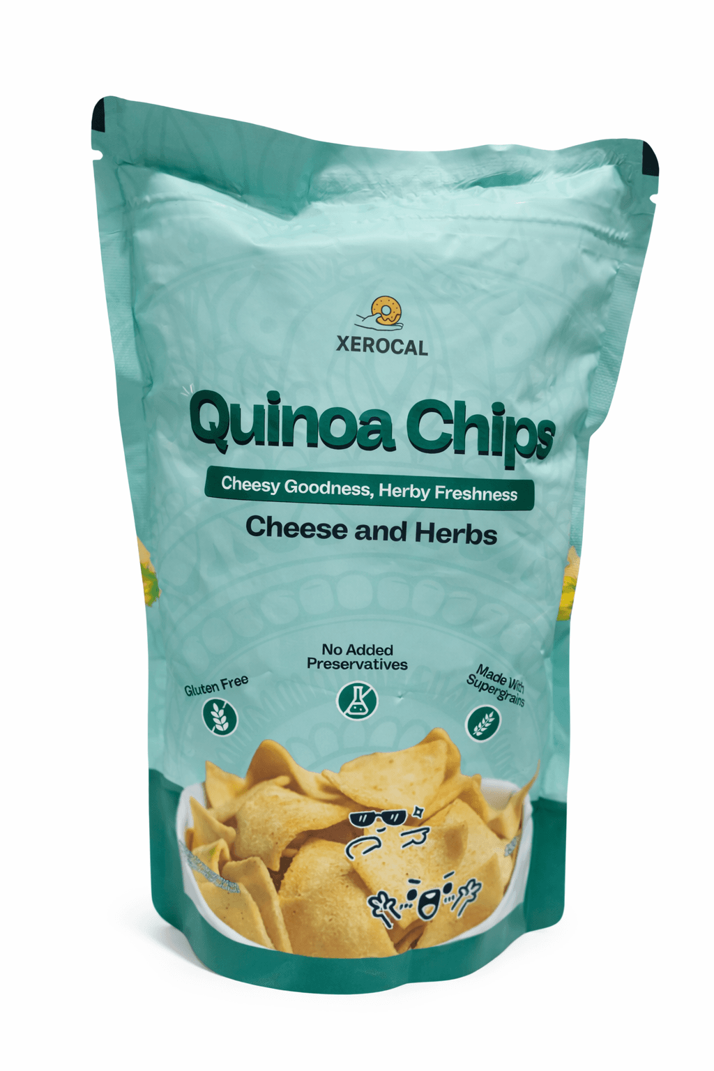 Xerocal Quinoa Chips - Cheese and Herbs