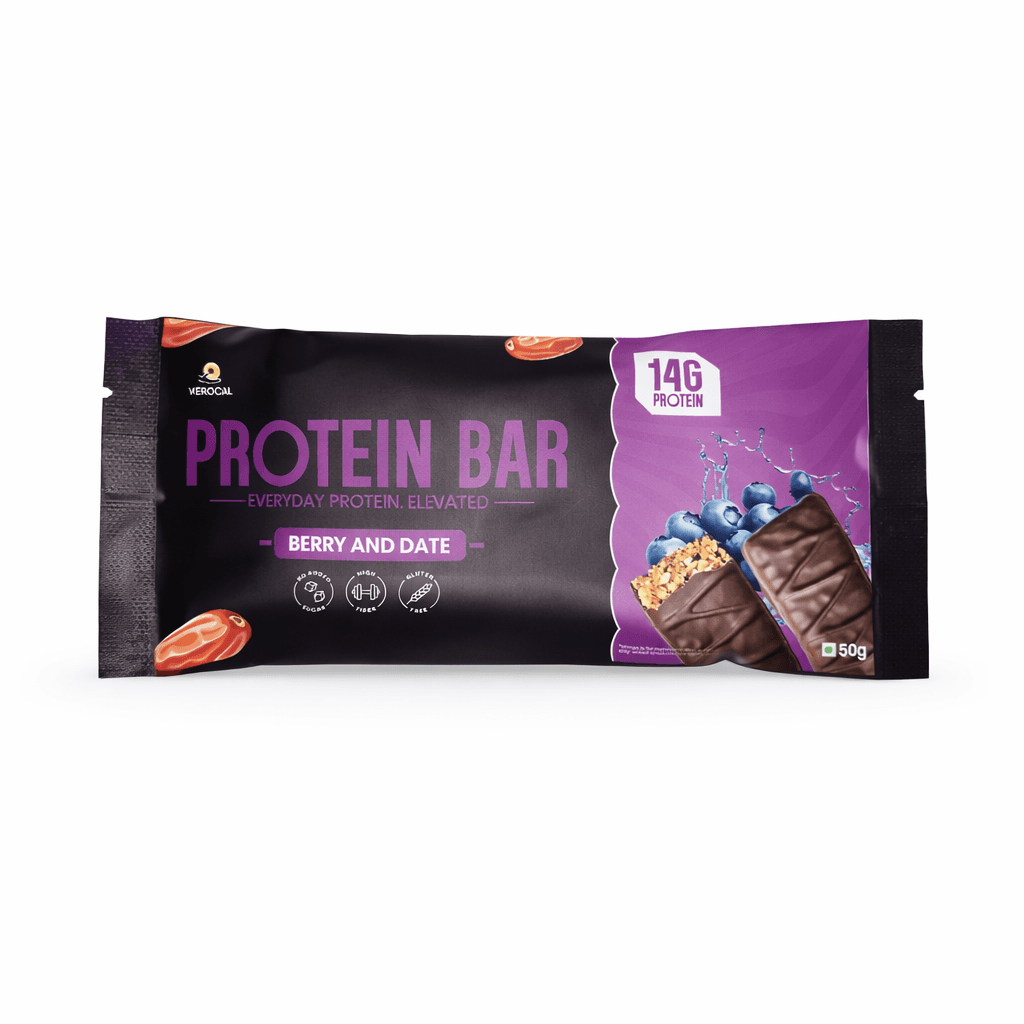 Xerocal Protein Bar - Berry and Dates | 14G Protein Per Bar | Pack-4