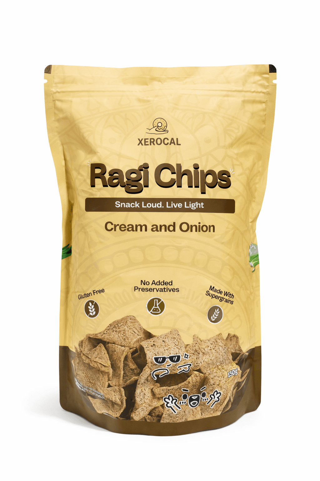 Xerocal Ragi Chips - Cream and Onion